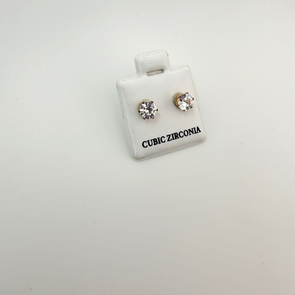 Gold and Silver Cubic Zirconia Stud Earrings Bundle 3/$15